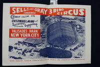 1960'S SELLS AND GRAY COMBINED CIRCUS PROGRAM - K 493