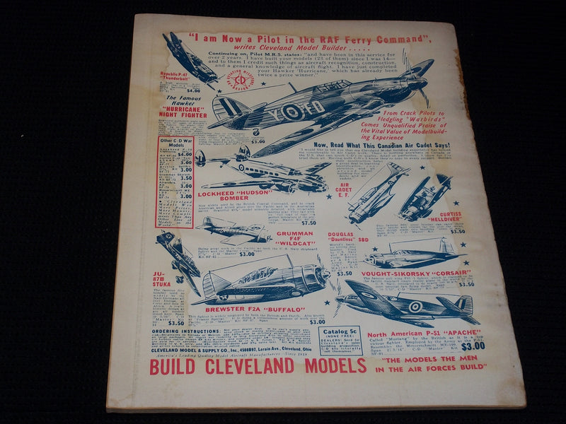 1942 OCTOBER FLYING ACES MAGAZINE ILLUSTRATED FRONT COVER - E 139