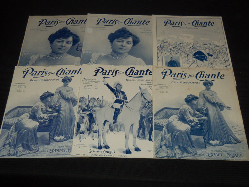 1903 PARIS QUI CHANTE REVUE ILLUSTREE MAGAZINE LOT OF 28 ISSUES - O 3442D
