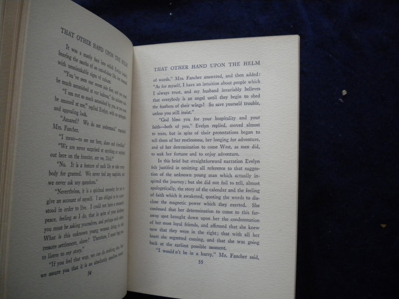1910 THAT OTHER HAND UPON THE HELM HARDCOVER BOOK BY CHARLES GOSS - KD 8121