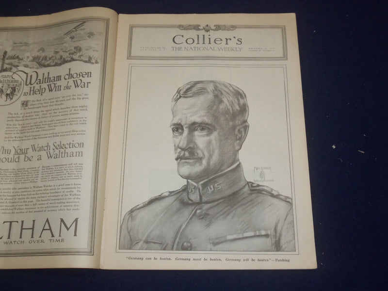1917 DEC 22 COLLIER'S MAGAZINE- PERSHING'S CHRISTMAS MESSAGE TO AMERICA- ST 6723