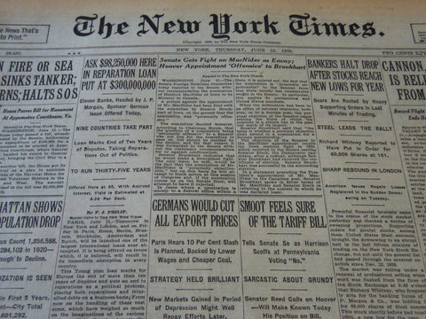 1930 JUNE 12 NEW YORK TIMES - SHARKEY 8-5 FAVORITE TO BEAT SCHMELING - NT 5624