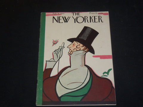 1943 FEBRUARY 20 THE NEW YORKER MAGAZINE - ILLUSTRATED COVER - NY 1713