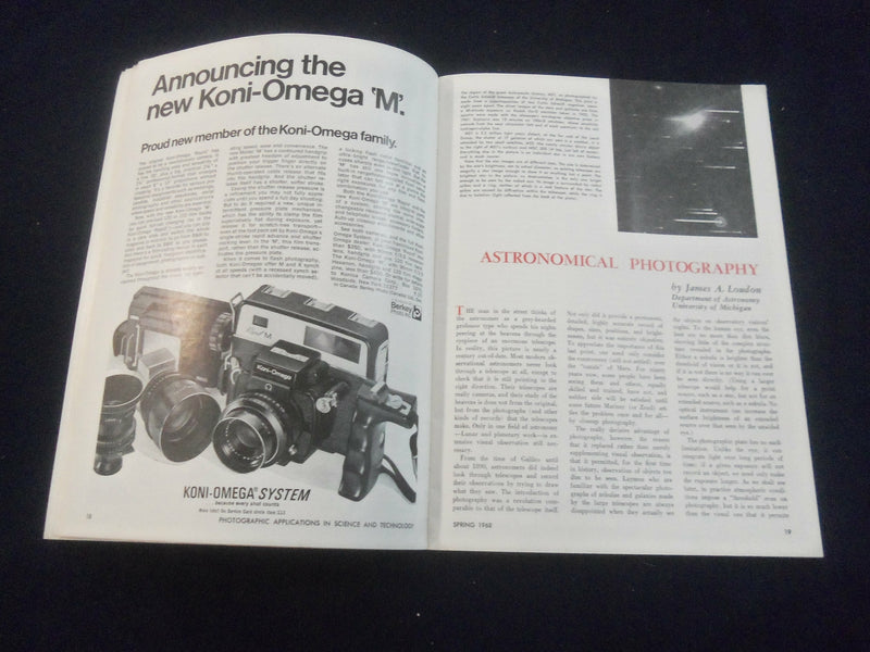 1968 SPRING PHOTOGRAPHIC APPLICATIONS IN SCIENCE & TECHNOLOGY MAGAZINE -SP 4714N