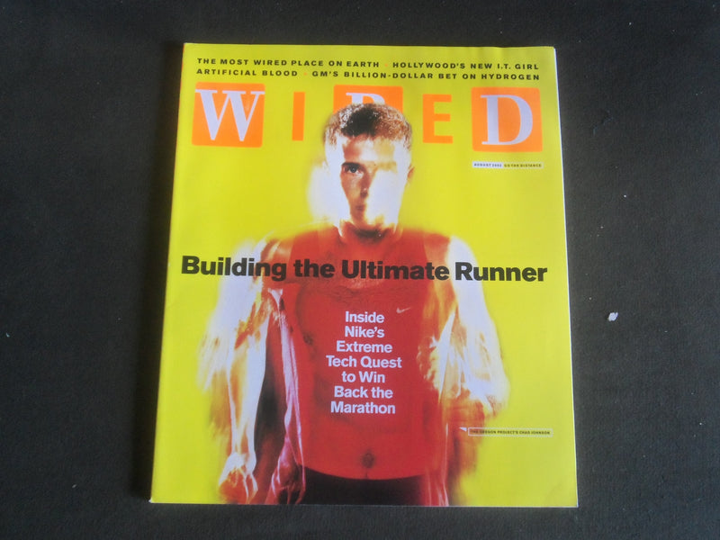 2002 AUGUST WIRED MAGAZINE - BUILDING THE ULTIMATE RUNNER COVER - B 5339S