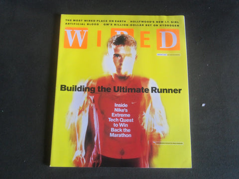 2002 AUGUST WIRED MAGAZINE - BUILDING THE ULTIMATE RUNNER COVER - B 5339S