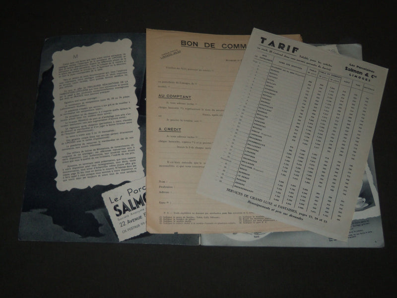 1950'S SALMON & LIMOGES CIE LES PORCELAINES FRENCH CATALOGUE - FR 503
