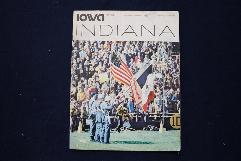 1971 IOWA FOOTBALL PROGRAMS VS. MINNESOTA & INDIANA - LOT OF 2 - K 1706