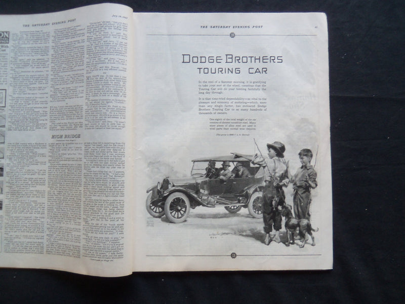 1923 JULY 14 THE SATURDAY EVENING POST MAGAZINE - ILLUSTRATED COVER - SP 1169