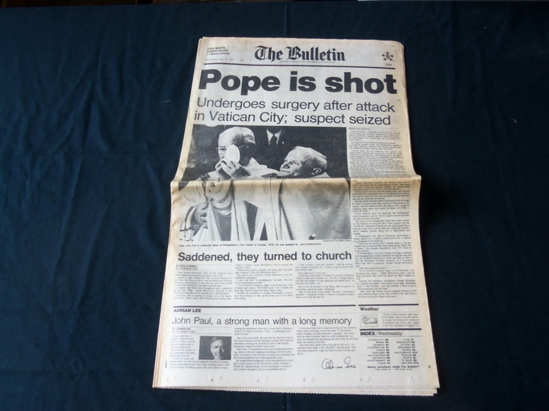 1981 MAY 31 THE BULLETIN NEWSPAPER - NEW JERSEY- PA - POPE IS SHOT - NP 3600