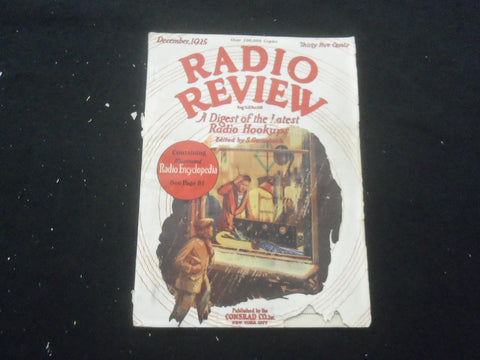 1925 DEC RADIO REVIEW & RADIO LISTENERS' GUIDE AND CALL BOOK MAGAZINE - B 433U