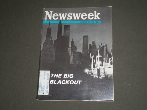 1965 NOVEMBER 22 NEWSWEEK MAGAZINE - NEW YORK CITY BIG BLACKOUT - NW 153
