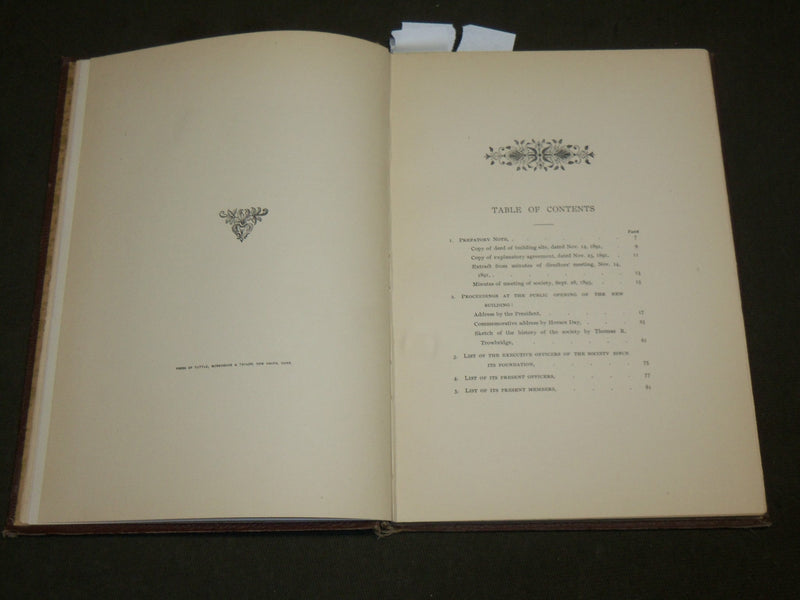 1893 THE ENGLISH MEMORIAL BOOK - NEW HAVEN COLONY HISTORICAL SOCIETY - KD 6224