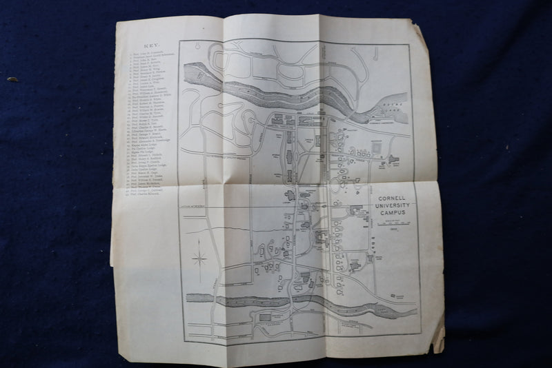 1900-1901 CORNELL UNIVERSITY REGISTER AND MAP - SOFTCOVER BOOK - K 823