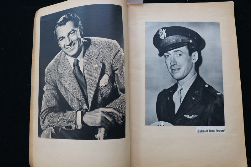 1940'S MOVIE STARS SCRAPBOOK - JAMES STEWART - LANA TURNER - E 24948
