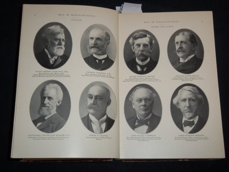 1903 MEN OF MASSACHUSETTS VOLUME - COLLECTION OF PORTRAITS - KD 4502B