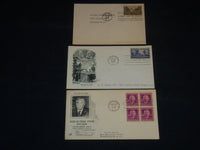 1945-1949 FIRST DAY COVERS LOT OF 3 - J 9267