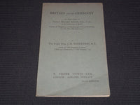 1917 BRITAIN VERSUS GERMANY BOOK OPEN LETTER BY HON. J. M. ROBERTSON - J 7432