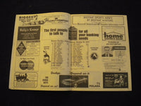 1971 OCTOBER 8 BOSTON BRAVES VS. CLEVELAND BARONS AHL HOCKEY PROGRAM - SP 3624G