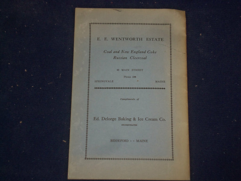 1933 HISTORY, YEAR BOOK & DIRECTORY FIRST BAPTIST CHURCH -SPRINGVALE, ME- J 4452