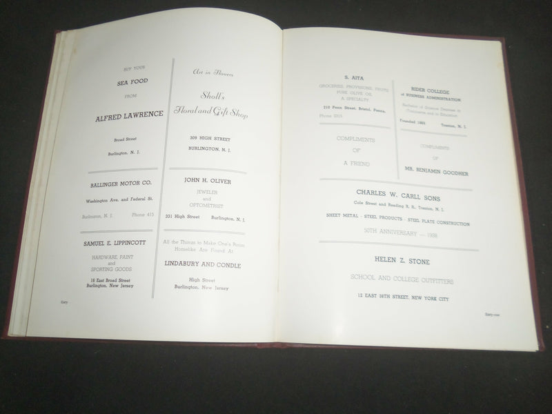 1938 THE IVY ST. MARY'S HALL YEARBOOK - BURLINGTON, NEW JERSEY - YB 2554