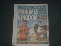2020 FEBRUARY 4 NEW YORK DAILY NEWS NEWSPAPER - PAT MAHOMES AT DISNEY WORLD