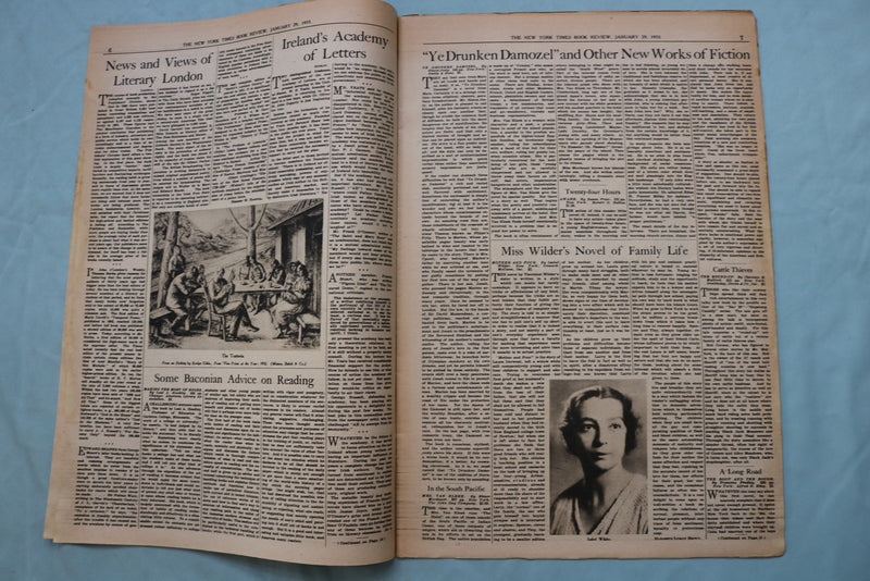 1933 JANUARY 29 NEW YORK TIMES BOOK REVIEW SECTION - SINCLAIR LEWIS - NP 9161