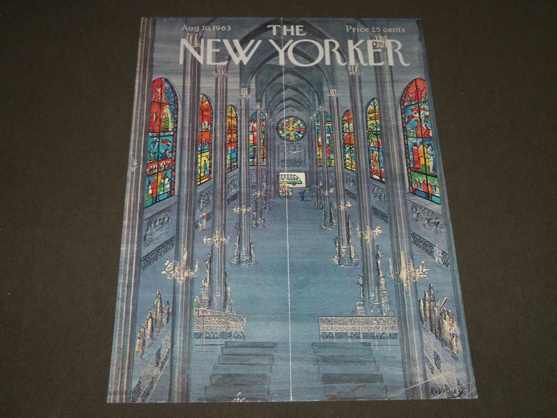 1963 AUGUST 10 NEW YORKER MAGAZINE FRONT COVER ONLY - GREAT ART FOR FRAMING