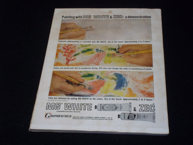 1966 JANUARY AMERICAN ARTIST MAGAZINE VERY NICE ART COVER & CONTENT - E 2129