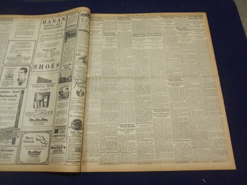 1920 JULY 20 NEW YORK TIMES - PENNSYLVANIA LINES TO DROP 12,000 MEN - NT 9343