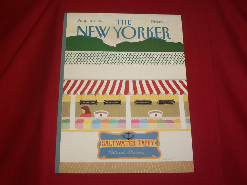 1986 AUGUST 18 NEW YORKER MAGAZINE FRONT COVER ONLY - GREAT ART FOR FRAMING