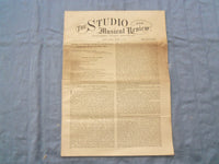 1881 THE STUDIO AND MUSICAL REVIEW NEWSPAPER - LOT OF 4 - NP 8416
