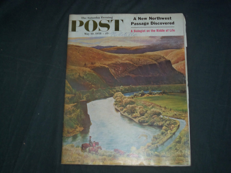 1958 MAY 10 THE SATURDAY EVENING POST MAGAZINE - ILLUSTRATED COVER - SP 2481F