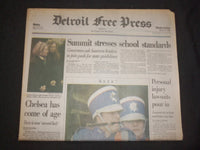 1996 MAR 27 DETROIT FREE PRESS NEWSPAPER-SUMMIT STRESSES SCHOOL STANDARD-NP 7621
