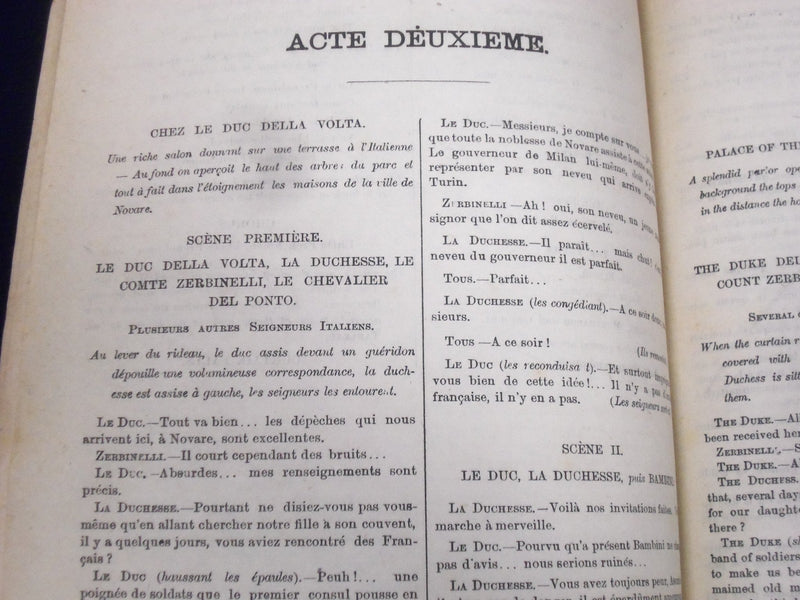 1880 MAURICE GRAU'S FRENCH OPERA CO. PROGRAM LA FILLE DU TAMBOUR MAJOR - J 1886