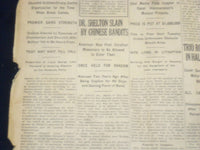 1922 MARCH 5 NEW YORK TIMES - DR. SHELTON SLAIN BY CHINESE BANDITS - NT 8307