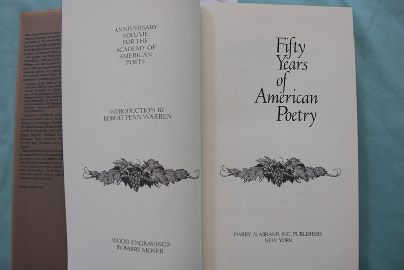 1984 FIFTY YEARS OF AMERICAN POETRY - ANNIVERSARY VOLUME HARDCOVER BOOK- KD 9564