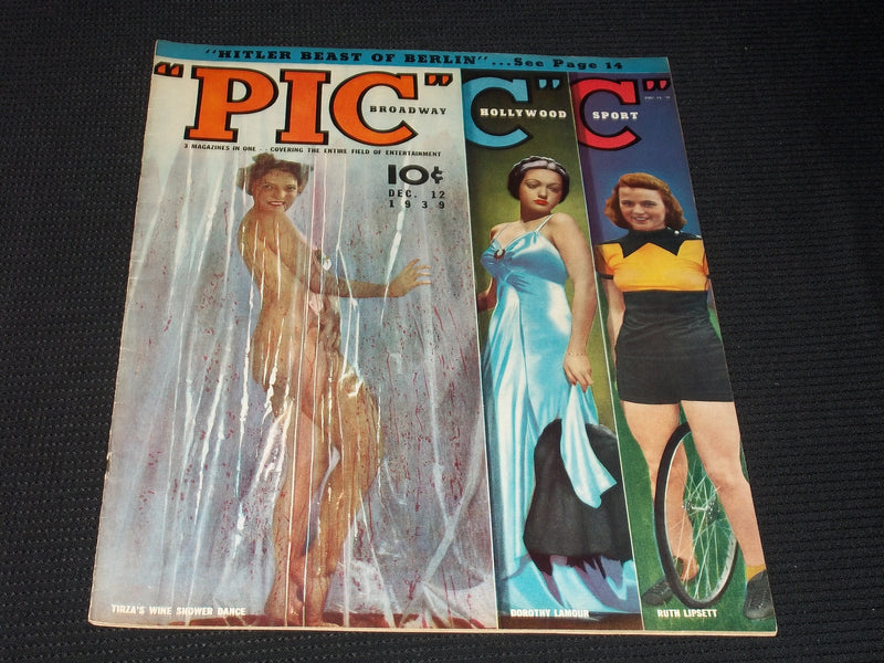 1939 DECEMBER 12 PIC MAGAZINE - LAMOUR LIPSETT COVER - E 5044