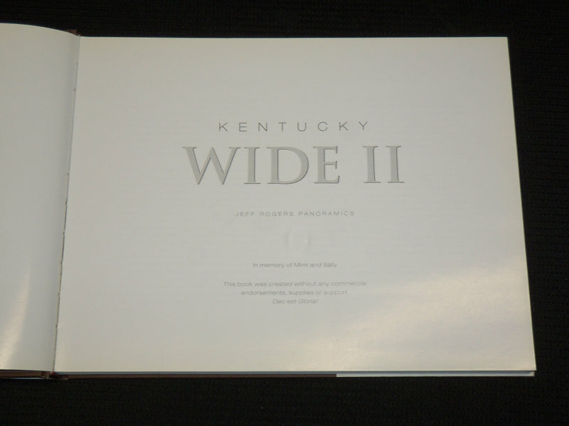 2009 KENTUCKY WIDE II HARDCOVER BOOK - JEFF ROGERS PANORAMICS - R 710Q