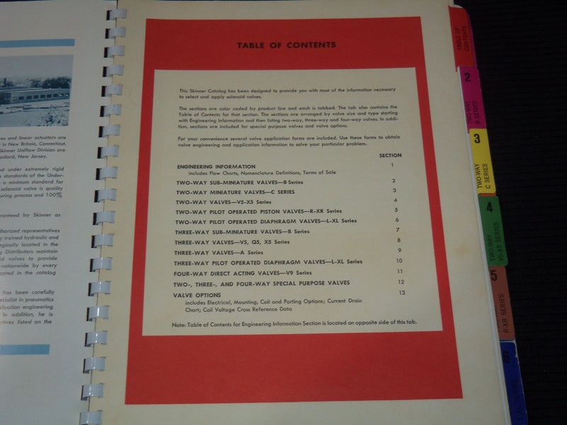1960'S SKINNER ELECTRIC VALVES GENERAL CATALOG V66 - NICE PHOTOS - KD 3912C