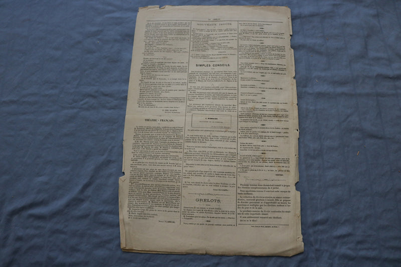 1871 JUNE 18 LE GRELOT NEWSPAPER -LE MILLE-PATTES INTERNATIONAL-FRENCH - NP 8465