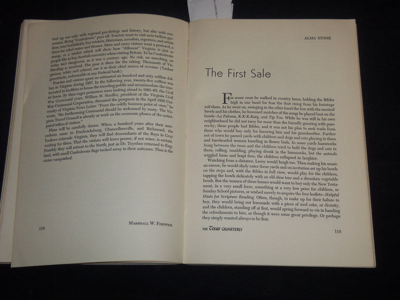 1959 SUMMER THE TEXAS QUARTERLY MAGAZINE - SOUTHERN LITERATURE - KD 2057N