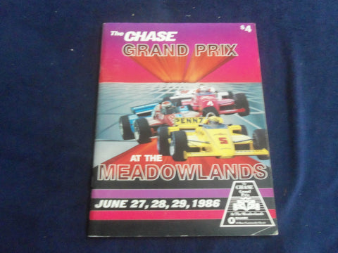 1986 JUNE 27-29 THE CHASE GRAND PRIX RACING PROGRAM - THE MEADOWLANDS - SP 3929K