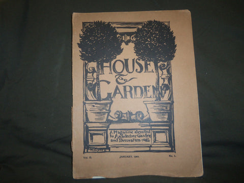 1902 JANUARY THE HOUSE & GARDEN MAGAZINE - GREAT PHOTOS & ADS - ST 754