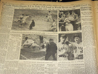 1936 WORLD SERIES YANKEES DEFEAT GIANTS 4-2 NEW YORK TIMES LOT OF 7 - NT XXXX