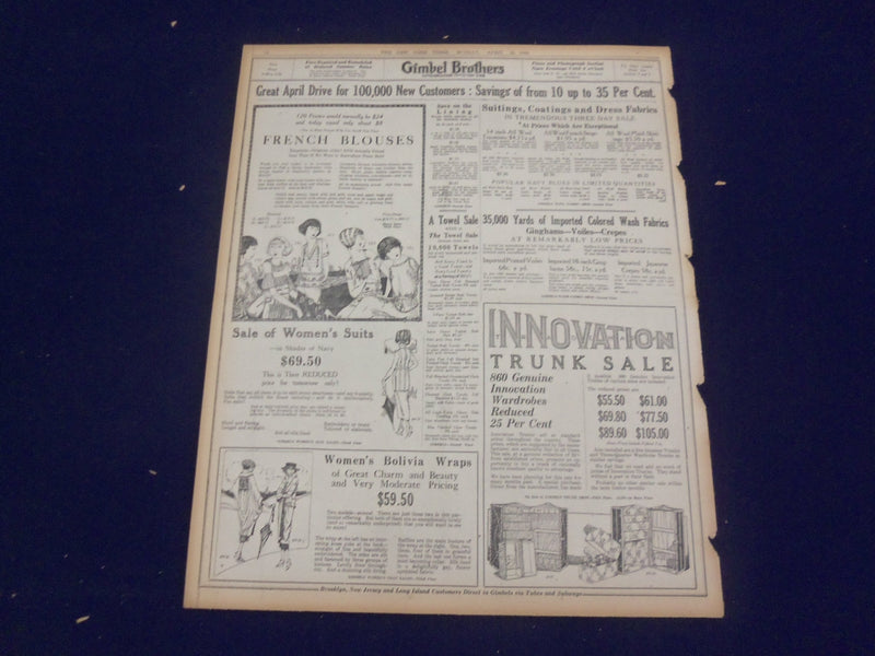 1920 APRIL 18 NEW YORK TIMES - LACKAWANNA ENGINEMEN VOTE TO RESUME - NT 8301