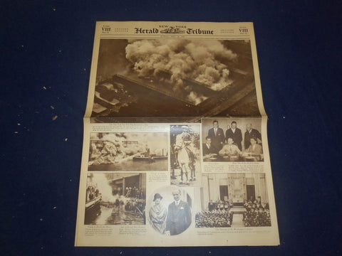 1932 MAY 15 NEW YORK HERALD TRIBUNE GRAVURE SECTION - PIER 54 FIRE - NP 4996