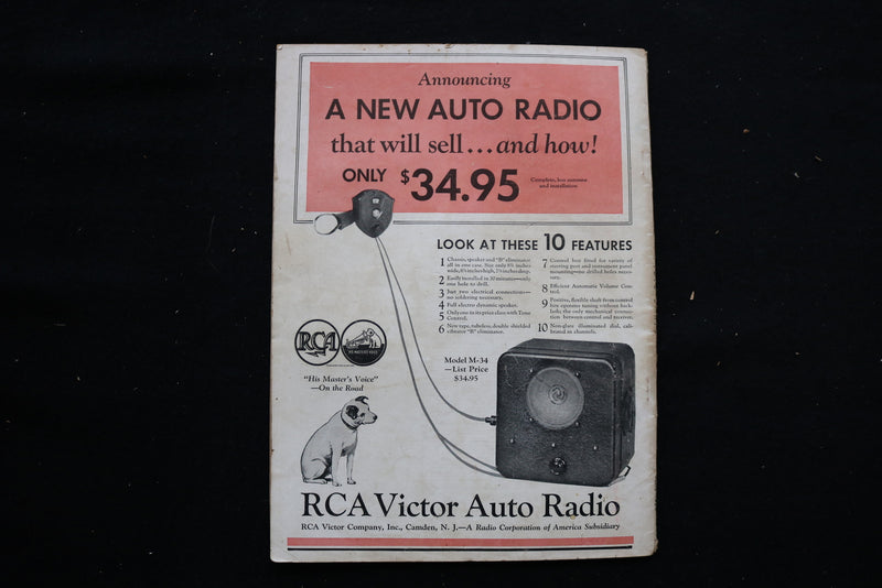 1933 JUNE RADIO-CRAFT MAGAZINE - AUTO RADIO NUMBER COVER - E 10557