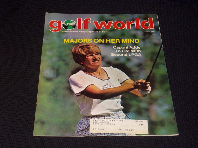 1981 JUNE 19 GOLF WORLD MAGAZINE - DONNA CAPONI FRONT COVER - E 6872