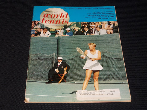1969 DECEMBER WORLD TENNIS MAGAZINE - ANN JONES FRONT COVER - E 3591